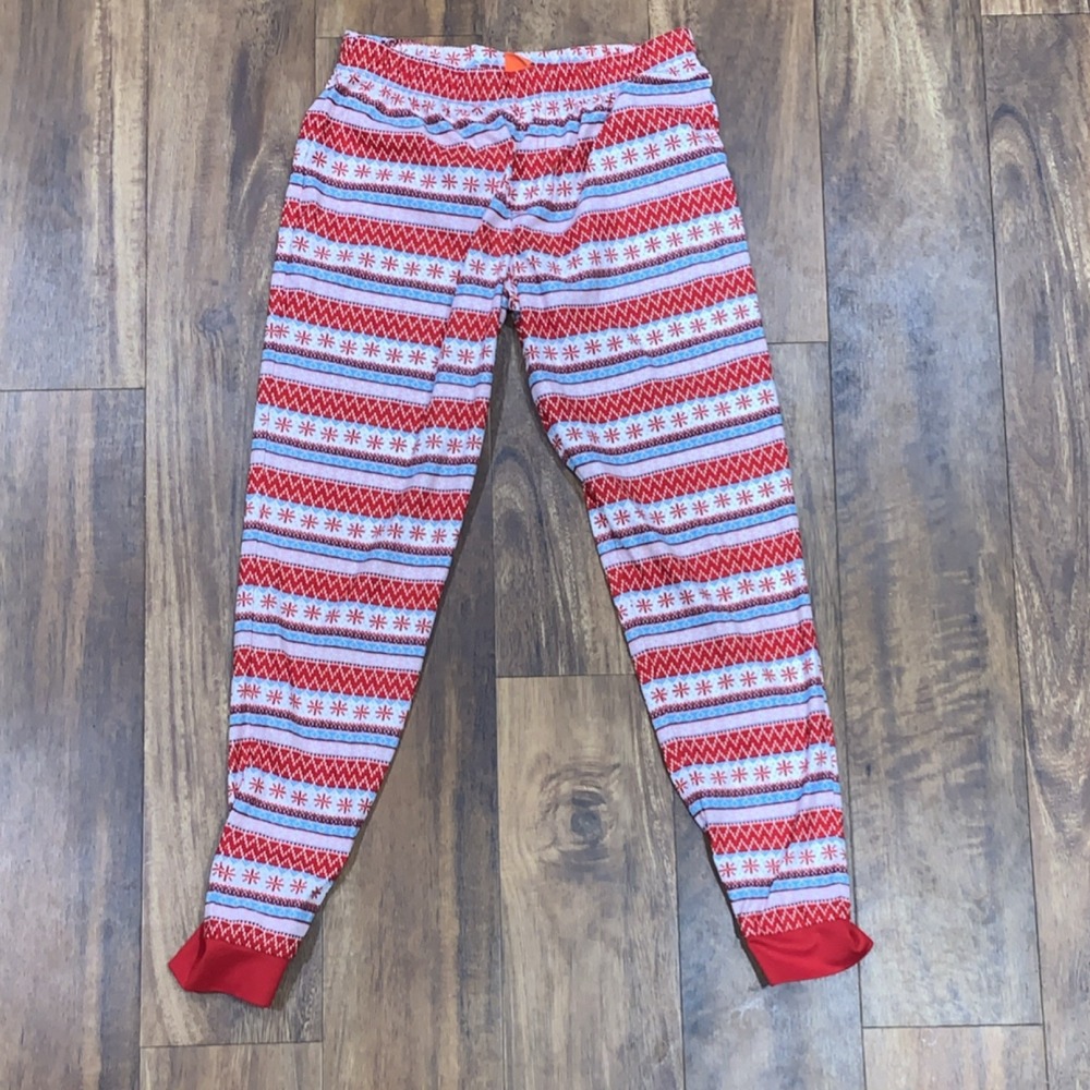 Joe Fresh Girls Pajama Pants Red White Blue Fair Isle Holiday Size 10-12 SKU 020